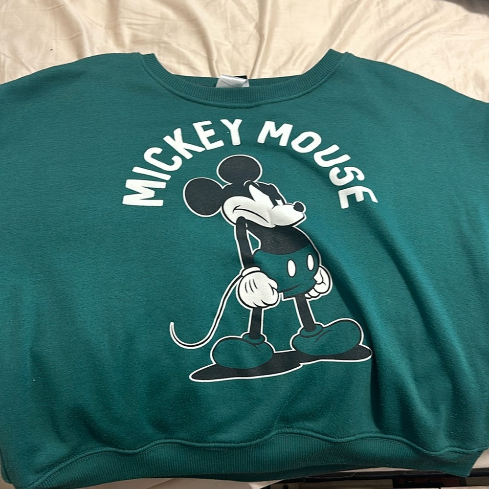 Disney Mickey Mouse Green Sweater